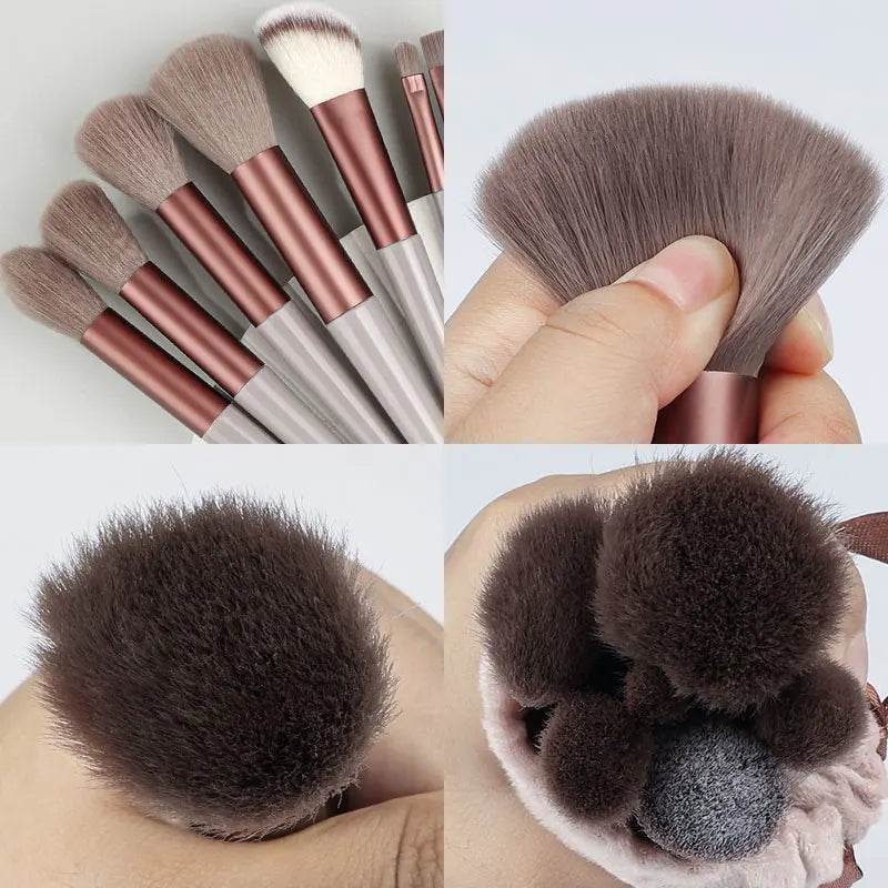 13PCS Makeup Brushes Set Professional Eyes Shadow Lip Contouring Brush Loose Powder Concealer brochas de maquillaje Makeup Tools