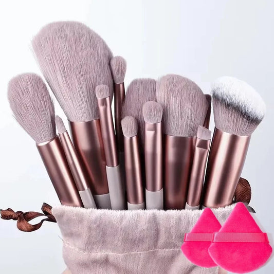 13PCS Makeup Brushes Set Professional Eyes Shadow Lip Contouring Brush Loose Powder Concealer brochas de maquillaje Makeup Tools